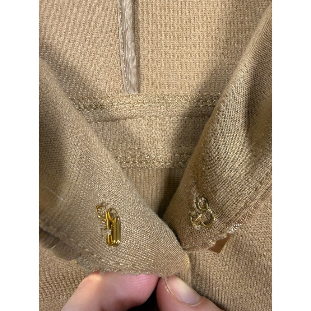 Grace Elements Womens XL Tan Zipper Waist Hook Eye Open Front Blazer Jacket - Picture 4 of 11